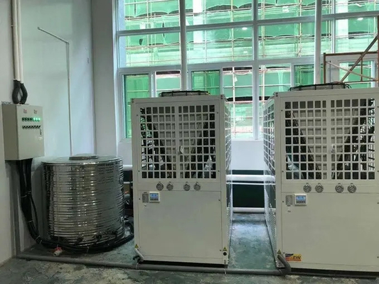 مضخة حرارية لمصدر الهواء تتالي 25Kw R410A مبرد 90 درجة ماء ساخن