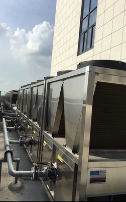 30kW CO2 مضخة حرارية مصدر الهواء عند درجة حرارة الماء الناتج حوالي 80 درجة مئوية
